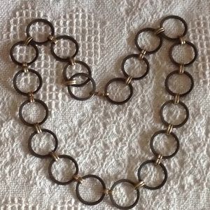 VINTAGE METAL CHAIN LINK STATEMENT NECKLACE